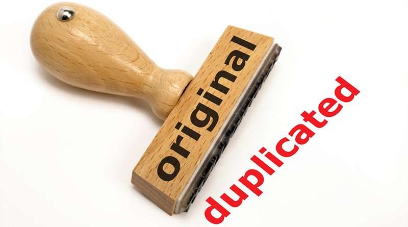 Original duplicated stamp